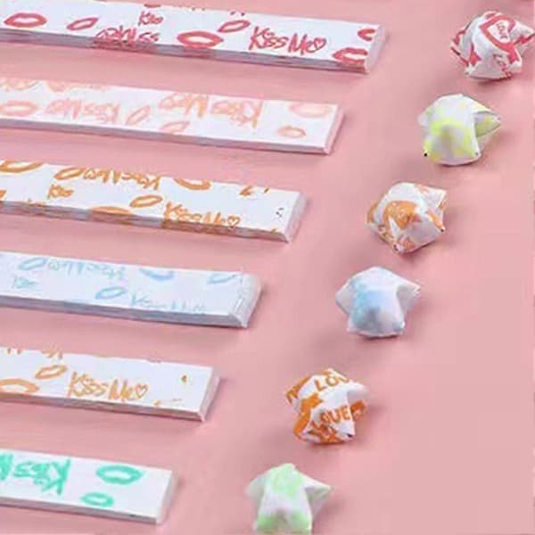 210 ark Lysende Origami Stjerner Papir 10 Farver Strips Lucky Star Folde Papir