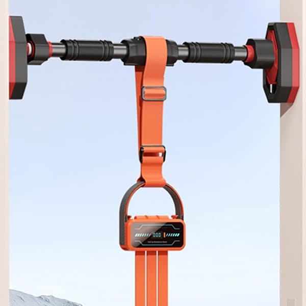 Digital tæller Elastisk kraftig pull-up-assistancebånd til hjemmegymnastik styrketræning orange