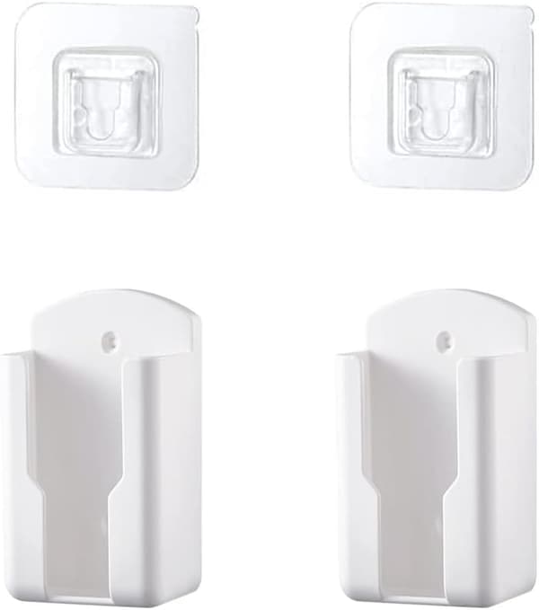 2 stk. veggmontert fjernkontrollholder, medieavspillerkontrollholder