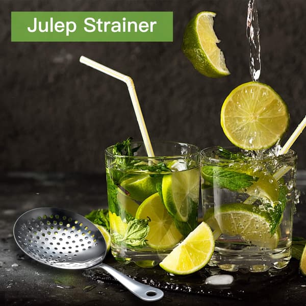 Julepsil i rostfritt stål, 4-pack cocktailsilsked för drinkar, hem, kök, bar