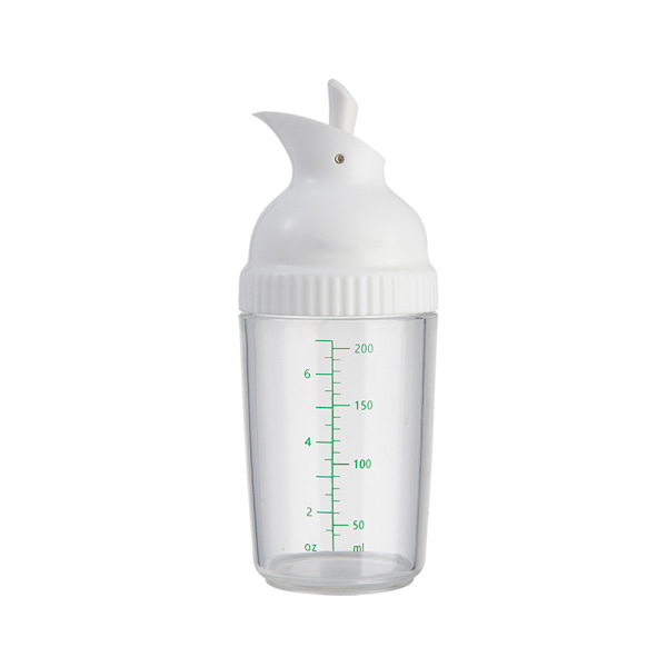 Salaattikastikepullo, 200 ml / 7,03 oz Salaattikastikepullo Kastikepullo Maustesekoitin Maustepullo kaatonokalla White
