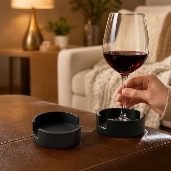 2 STK Universell Sofakoppholderadapter, Utvidbar Sofadel, Utvidbar Innsats for Krus og Vinglass, Sølefri Drikkeoppbevaring for Sofa