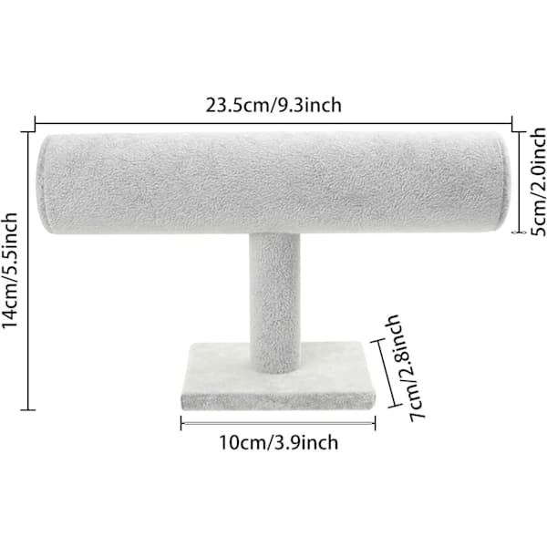 Armbåndsstativ, fløjls-scrunchie-organizer, T-bar displayholder, smykke-armbåndsstativ, scrunchies.,A
