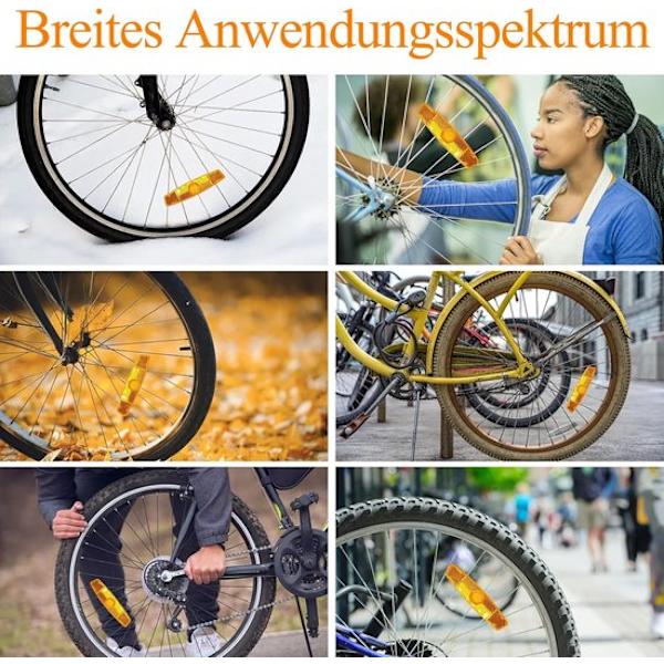 Cykelegerreflekser - 8 stk. - Cykelrefleks sæt - Sikkerhedsreflekser til mountainbikes
