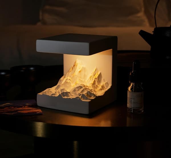 Snöberg Aromaterapi Presentförpackning – 3-färgsbelysning (Kall/Neutral/Varm), Handgjord Gipsdiffusor, USB-driven Nattlampa, Eterisk Oljediffusor