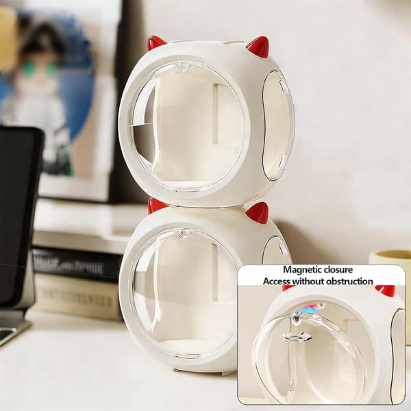 Figurförvaringsskåp, Transparent Displayhylla, Förtjockat Plastmaterial, Förseglat Dammtätt, Magnetisk Fästanordning (4-pack)