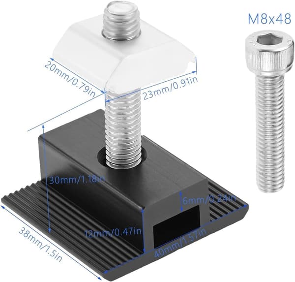 30 mm aluminium solcellepanelmontering – 10-delt T-brakett for rask montering