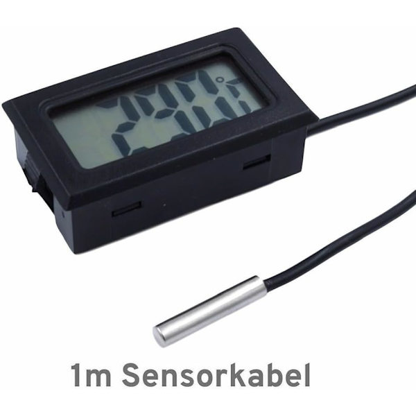 LCD termometer til køleskabe og frysere, 1 meter lang