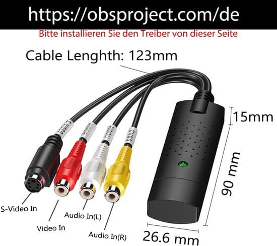 USB 2.0 Audio Video Grabber - Konverter - Analog til Digital - Til VHS/VCR/TV til DVD - Kompatibel med Windows 11/10/8/7/Mac