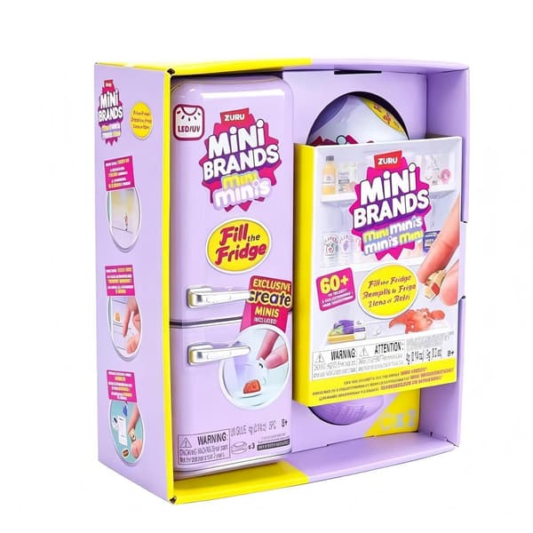 Minijääkaappi + 2 kapselia, Täytä jääkaappi -setti, Mini Brands