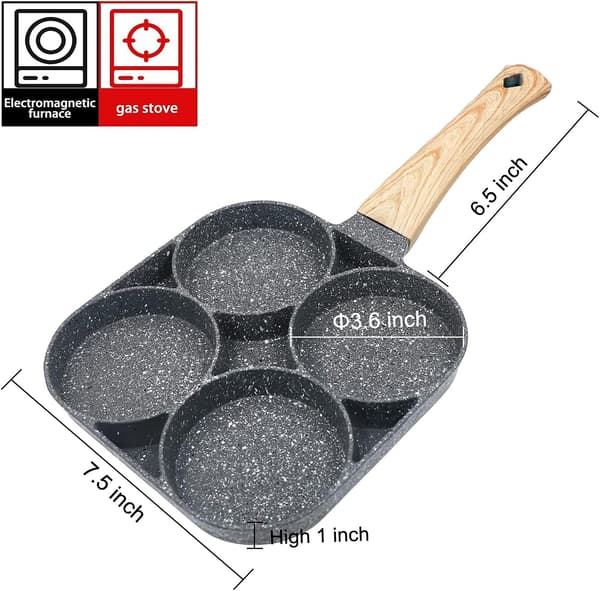 Non-stick eggpanne, kan steke 4 egg samtidig