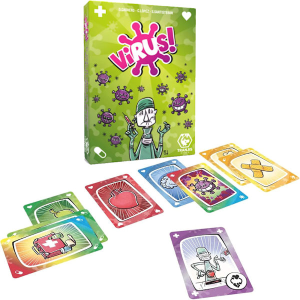 Tranjis Games Virus! + Virus 2 -korttipelipaketti Evolution-laajennus - espanja Virus2