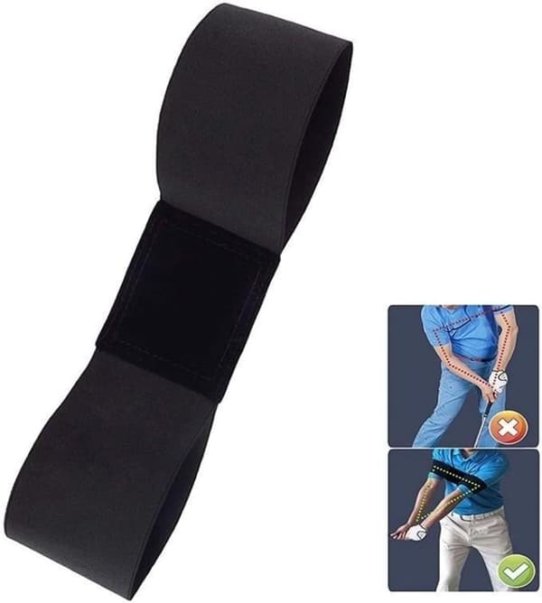 Golf Swing Arm Band, Golf Swing Training Aid - Elastic Nylon Swing Correcting Arm Band for Posture & Motion Fixer - Golf Swing Band for Beginners