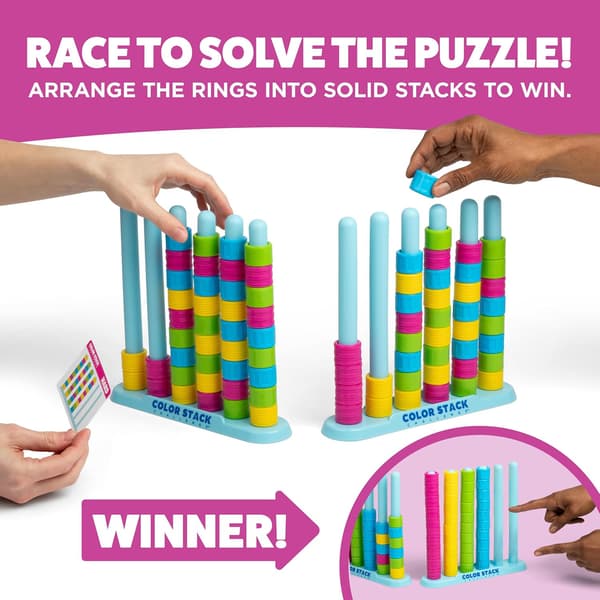 Color Stack Challenge af – Påskekurvfyld til børn, et tempofyldt farvematchende puslespil til en sjov påskefamiliespilaften