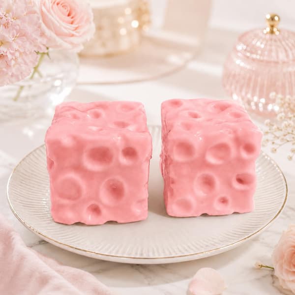 2-pack rosa ostklämleksak, mjuk formbar utan återfjädring, vaselinfylld ostfidgetleksak, sensorisk skrivbordsleksak, rolig nyhetspresent 2 Pack/Pink