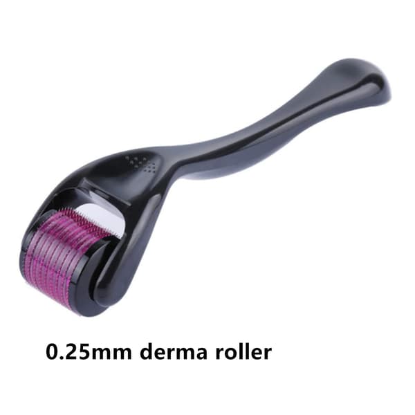 Derma Roller 0,25 mm Mikronålsrulle för skägg, hår, hud, ansikte, mikronålning