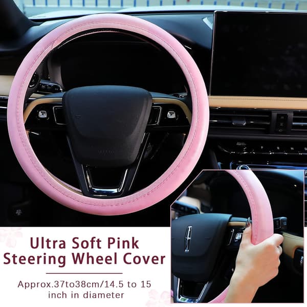 Set med 10 rattöverdrag - Rosa - Diameter 36,8-39,4 cm - Universal - Luftventilklämmor ingår