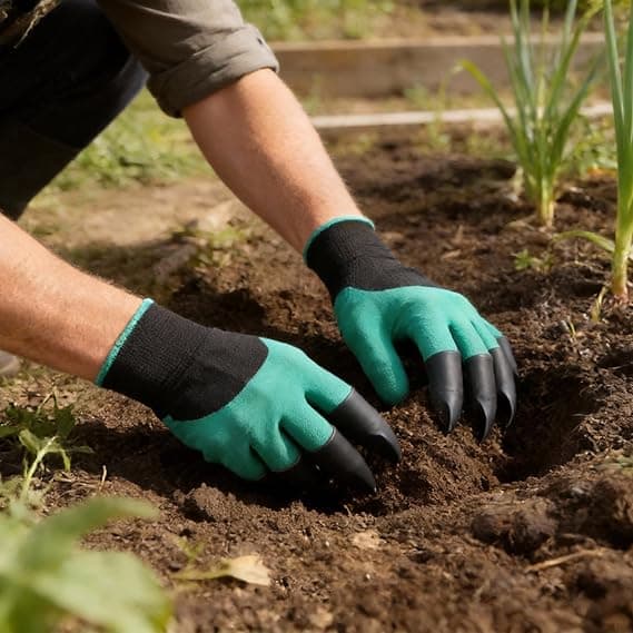 Havehandsker med klo, vandtætte havehandsker til plantning, til at grave i haven