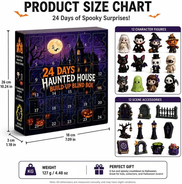 Halloween Adventskalender 2026 – 24-dagars Spökhus Nedräkningskalender