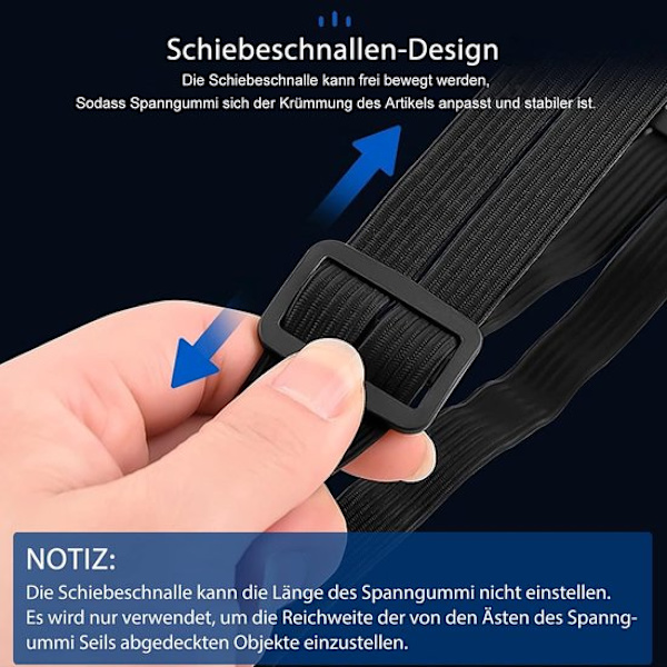 Cykelbagagestropper - 2 Stykker - Elastiske Stropper - Med Kroge - Elastiske Stropper til Motorcykler/Cykler - Bagage Bungee - Flade Stropper 60 cm+60 cm