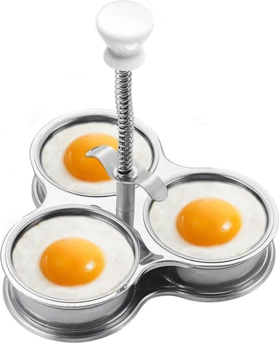 Æggekoger og pocherer i rustfrit stål – Nem at bruge til pocherede æg – Køkkengadget til brunch og morgenmad