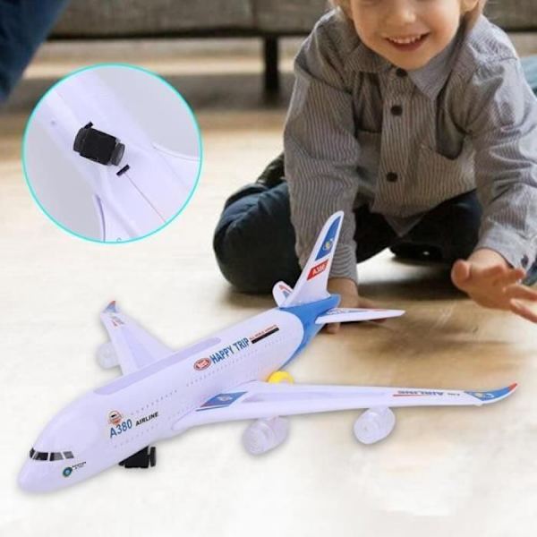 Elektrisk A380 Legetøjsfly med Lyd og Lys – 43 cm – Til Børn