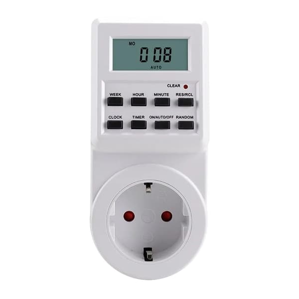 Elektronisk timer-kontakt 12/24 timer cyklisk EU UK US stik køkkentimer stikkontakt programmerbar timing stikkontakt 220V 120V