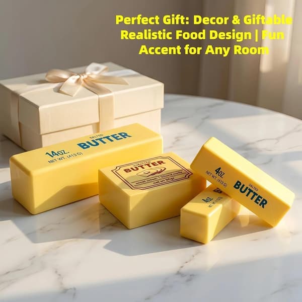 4-pack Jumbo Butter Squishy Set: 14oz Giant Slow Rising Sensory Fidget Toy 4 Pack Butter Set