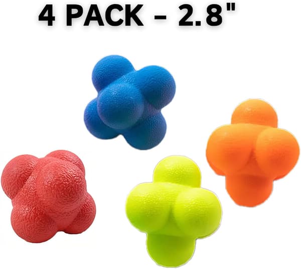 4 stk. reaktionsbolde, agility reaktionsbolde, der forbedrer smidighed, reaktion og hånd-øje-koordination