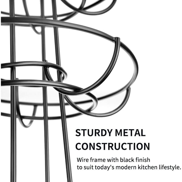 Spiralformad äggförvaring i metall, spiraläggställ