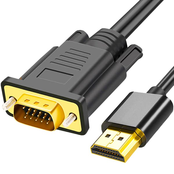 HDTV til VGA-omformerkabel — HD-videoadapter / HDTV-til-VGA-kabel — 1,8 meter, svart