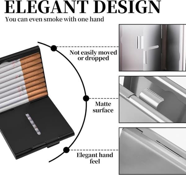 Dubbelsidigt uppfällbart cigarettfodral / cigaretthållare (fickbehållare) — Set om 2