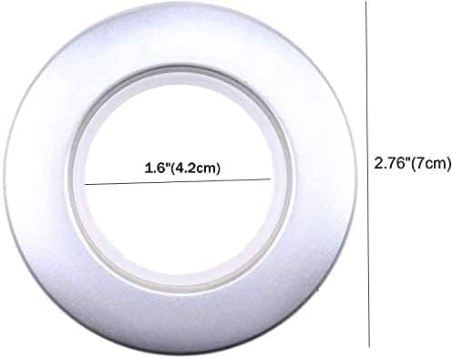 32-pack gardinöljetter, snabbmonterad plast, innerdiameter 1-9/16\" (40 mm) gardinringar, nanoskala lågbrusig romersk ring (silver)