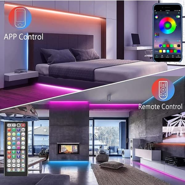 18m LED Lys Bluetooth RGB Lys LED Strip Lys