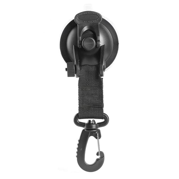 Campingkrokar med sugkoppar, 4-pack Svart