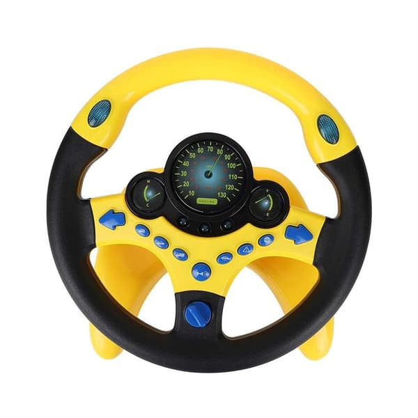Simulator Kørekontrol Simulator Rat Co-pilot Legetøj Børns Pædagogiske Talende Legetøj Lille Rat Legetøjsgave yellow