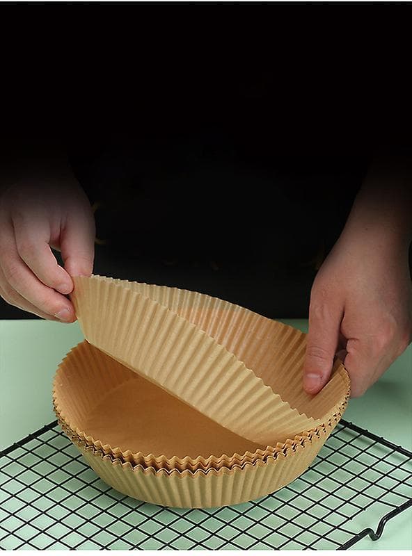 Runda 100-pack Air Fryer Papper för Airfryer 16 x 16 cm