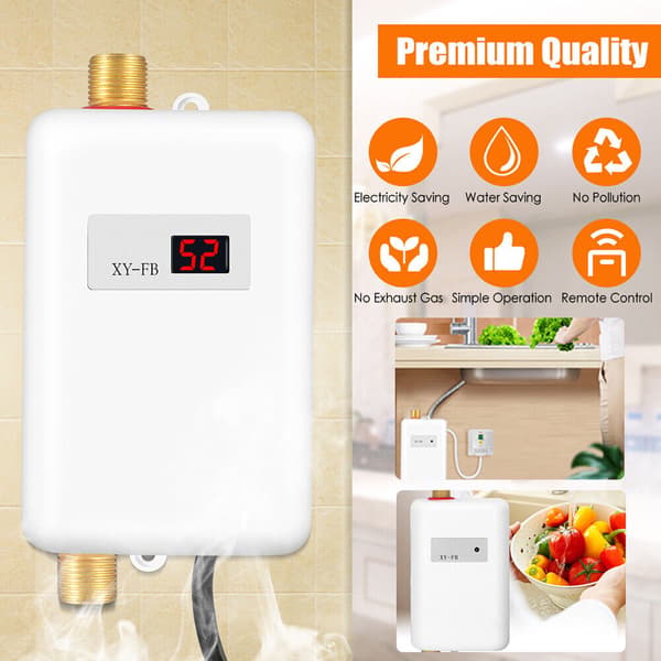 Elektrisk 220V 3800W Varmvattenberedare för Badrum