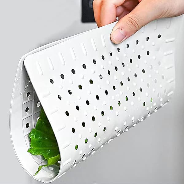 Diskmatta, 2-pack diskbänkskydd för diskbänksbotten, bestick och glas, snabb avrinning, 31 x 26 cm, vit