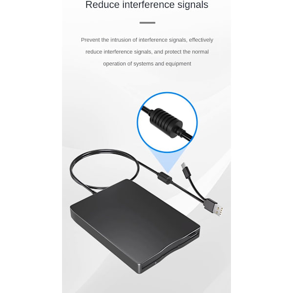 USB & USB-C Dual Interface Ekstern diskettedrev, 1.44MB FDD til bærbar pc, kompatibel med Windows 11/10/8/XP/Linux & Mac OS