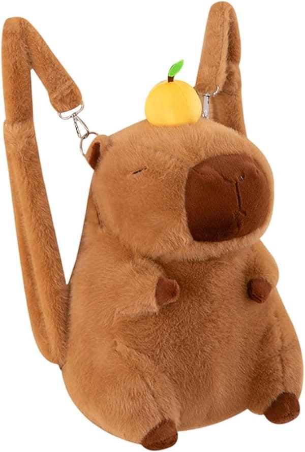 Capybara rygsæk, plys capybara legetøjstaske til fest, ferie, mænd