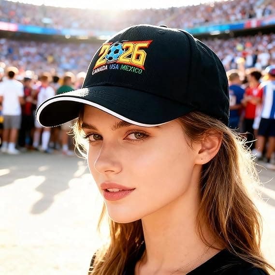 VM-fotballhatt 2026 - Justerbar baseballcaps