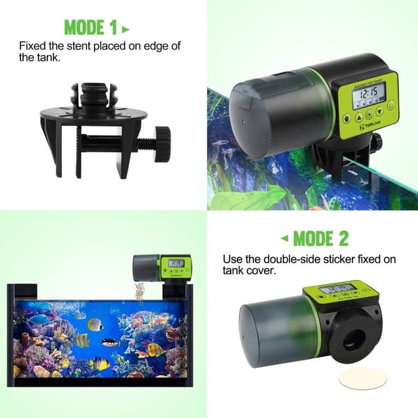 Automatisk fiskefôrautomat for dam med timer, digital timer for automatisk dosering