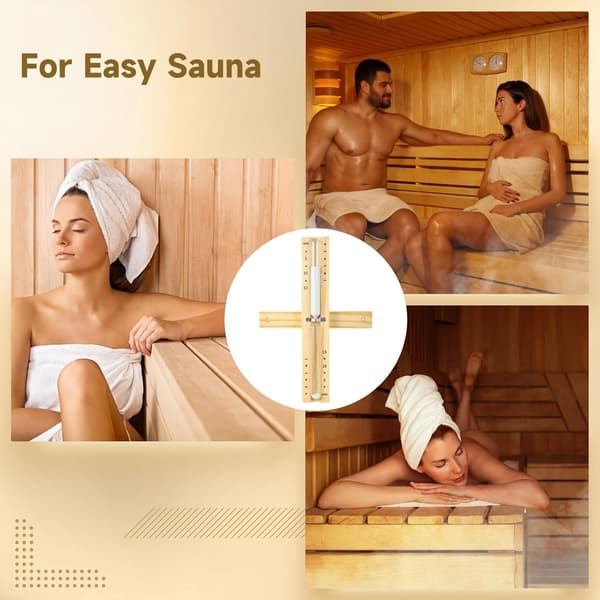 Sauna Timglas Sand Timer, 15 Minuters Sand Timer Trä Sandklocka Timglas med Sand Sauna Tillbehör, Väggmonterbar