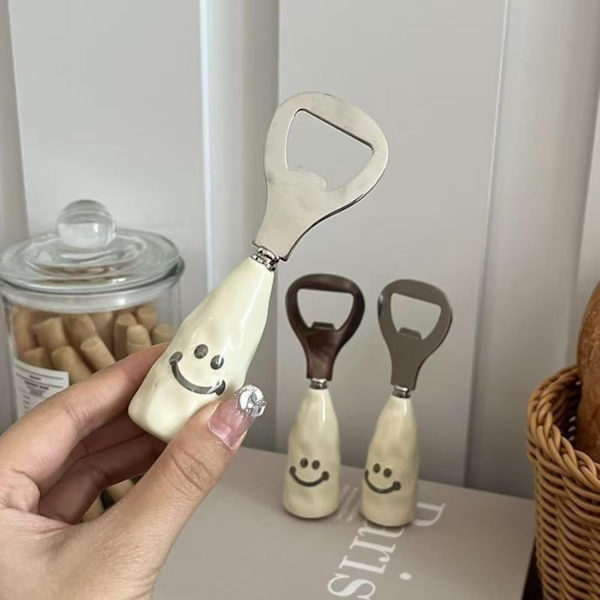 3 søde øloplukkere med smiley-ansigt
