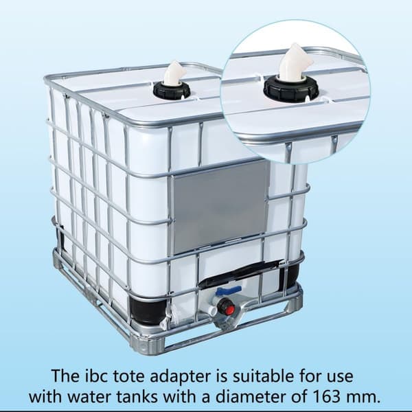 2 stk. IBC Tote Cover, 165 mm IBC Tote Adapter, med Nylon Sil, Robust Ibc Tote Cover Diameter Regnvannsoppsamlingssystem Tilpasning (45 °) 45 degrees