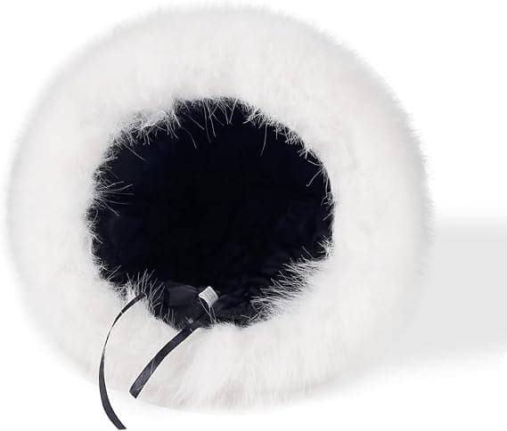 Vintermössa i pälsimitation, fluffig och varm, söt och luddig för kvinnor och män