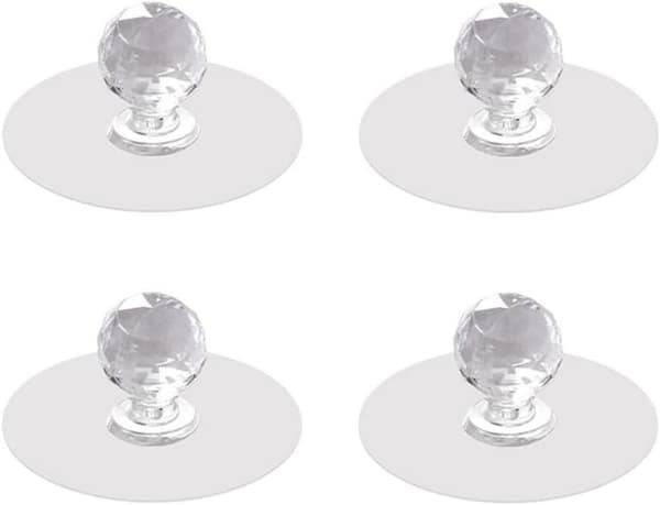 4 kappaletta (läpinäkyvä) itseliimautuvat nupit, kaapin vetimet