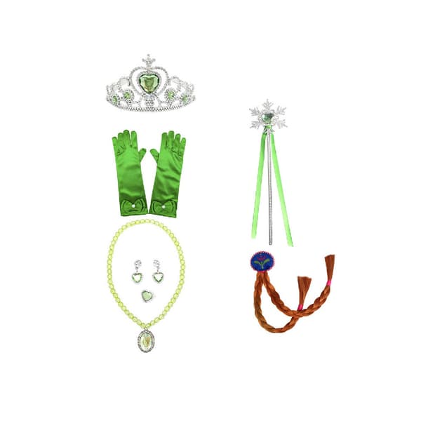 Anna prinsessekjole + tiara/flette/stav - Perfekt 120cl