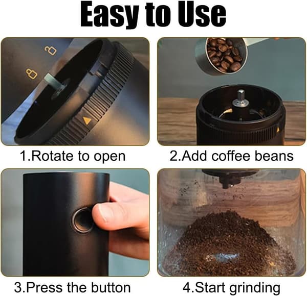 Kaffebønner; keramisk kværn, egnet til espresso, cold brew og pour-over kaffe.